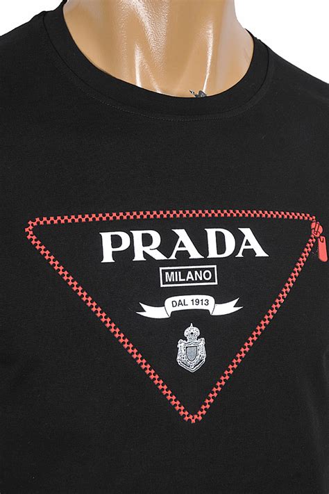 prada logo t shirt|prada cettire men's shirt.